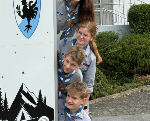 Pfadfinder freuen sich über neuen Anhänger