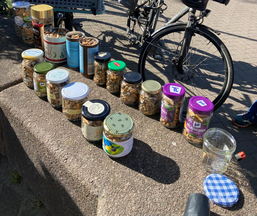 Leider wurden zeitlgeich viele "Kippen" eingesammelt