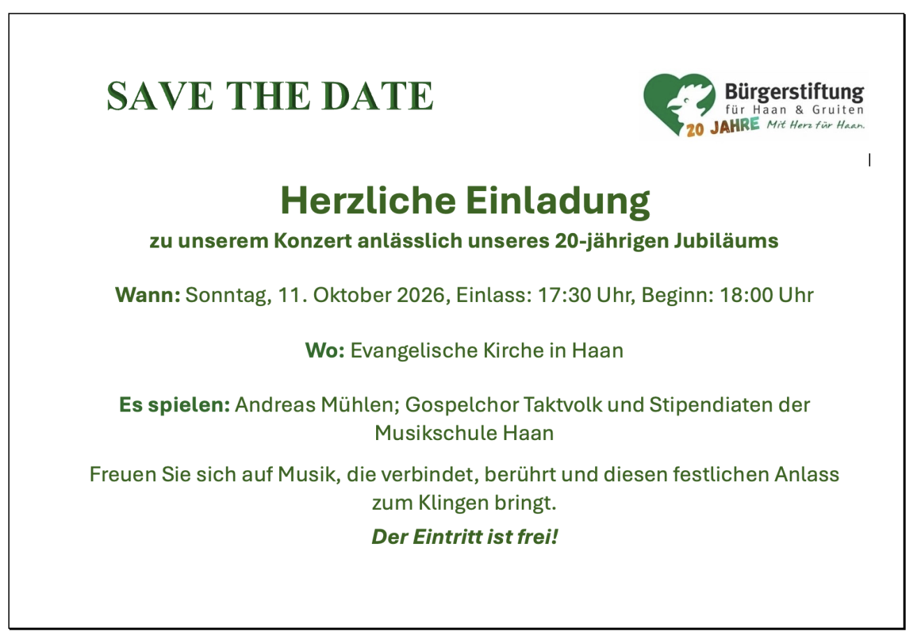 Einladung zum Konzert