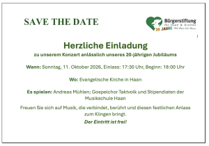 Einladung zum Konzert