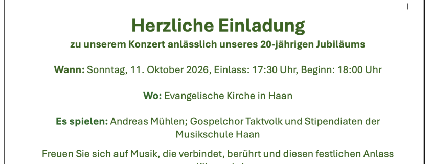 Einladung zum Konzert